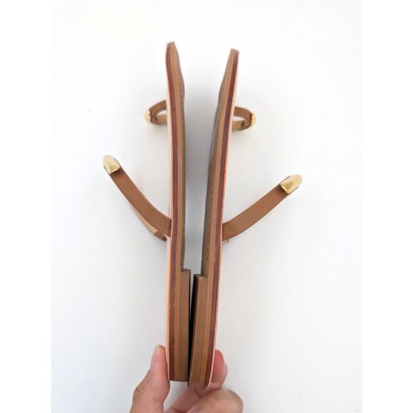 Dolce Vita Wink Toe-Ring Slide Flat Sandals Saddle Leather Size US8.5 EU39 - Picture 9 of 12